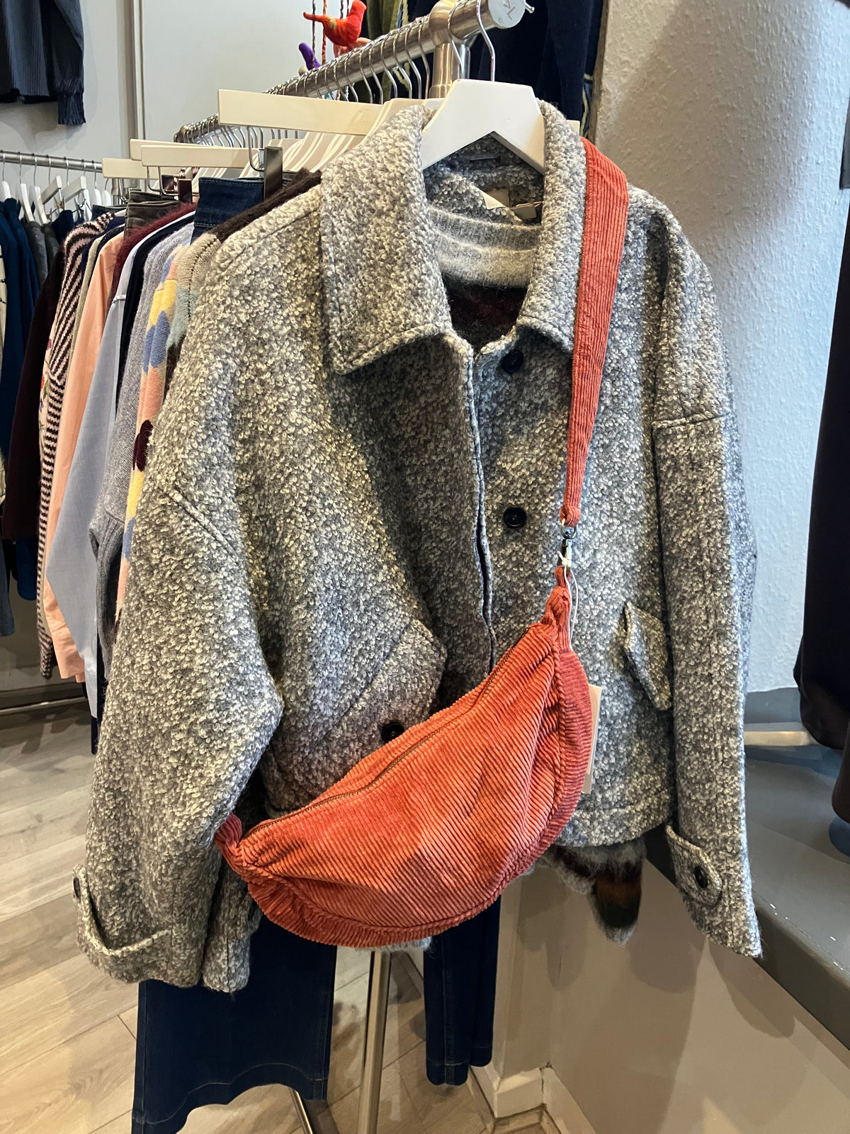 Lily & Me Terracotta crossbody cord bag