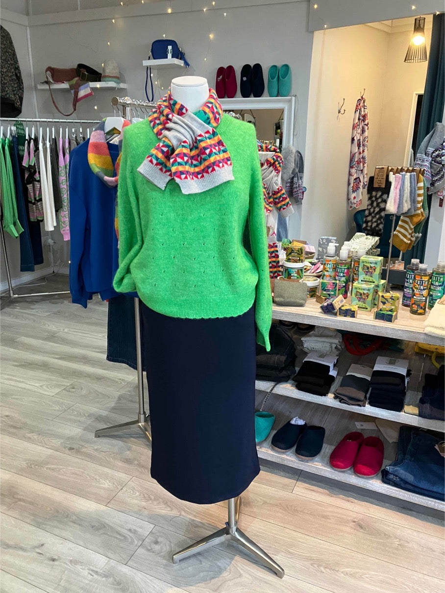 Soya Concept navy draw string waist skirt with pockets