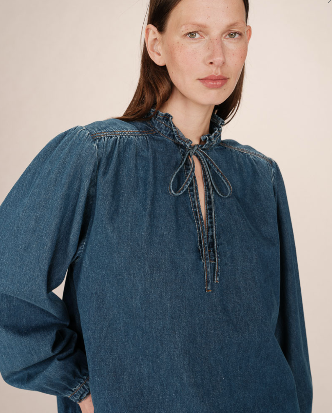 Sugarhill Brighton Angelique embroidered black top