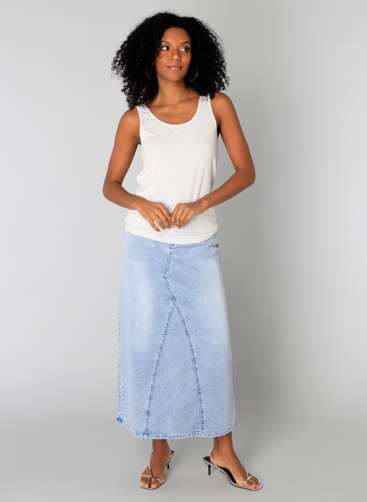 Yest Salome white vest top with silver shimmer