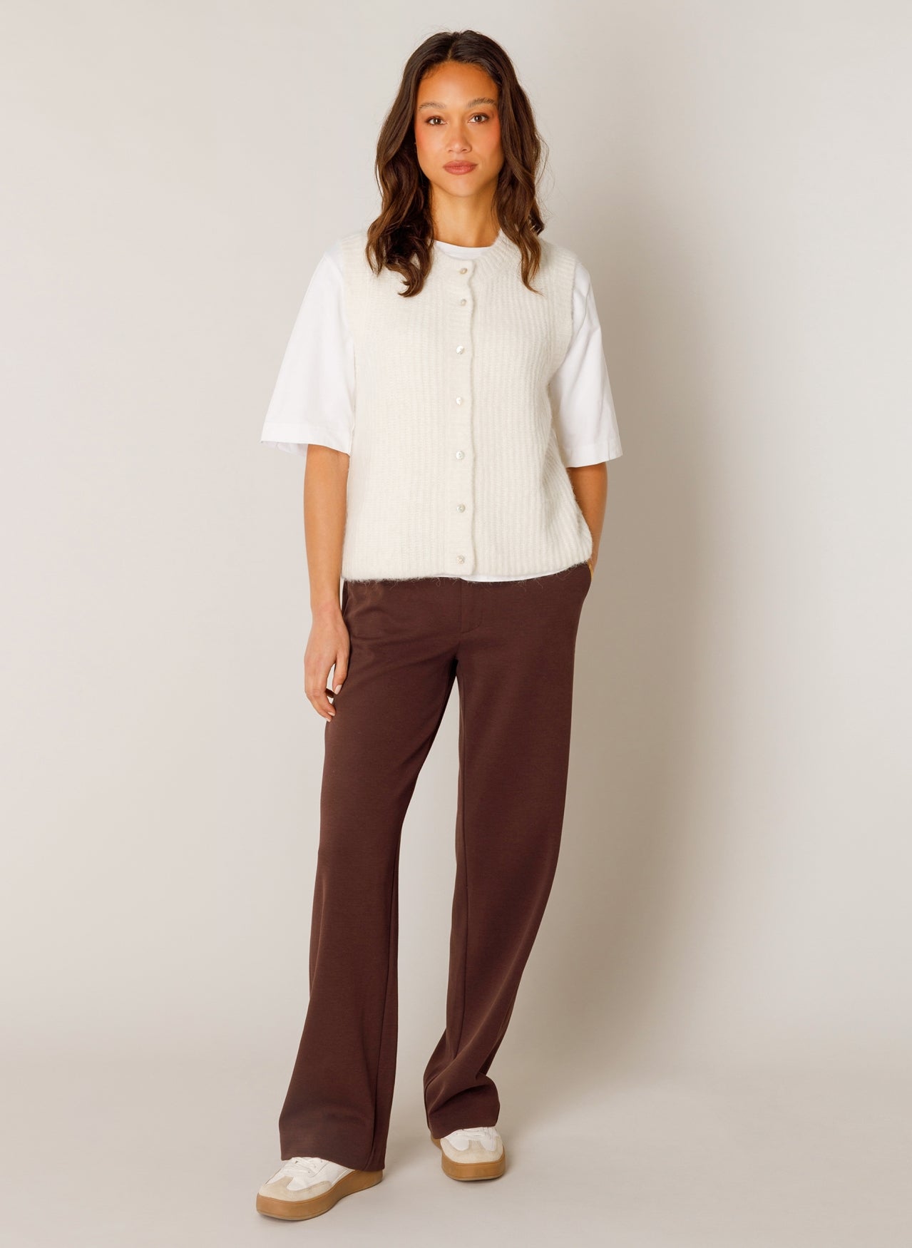 Yest Nell layering knit in grey melange