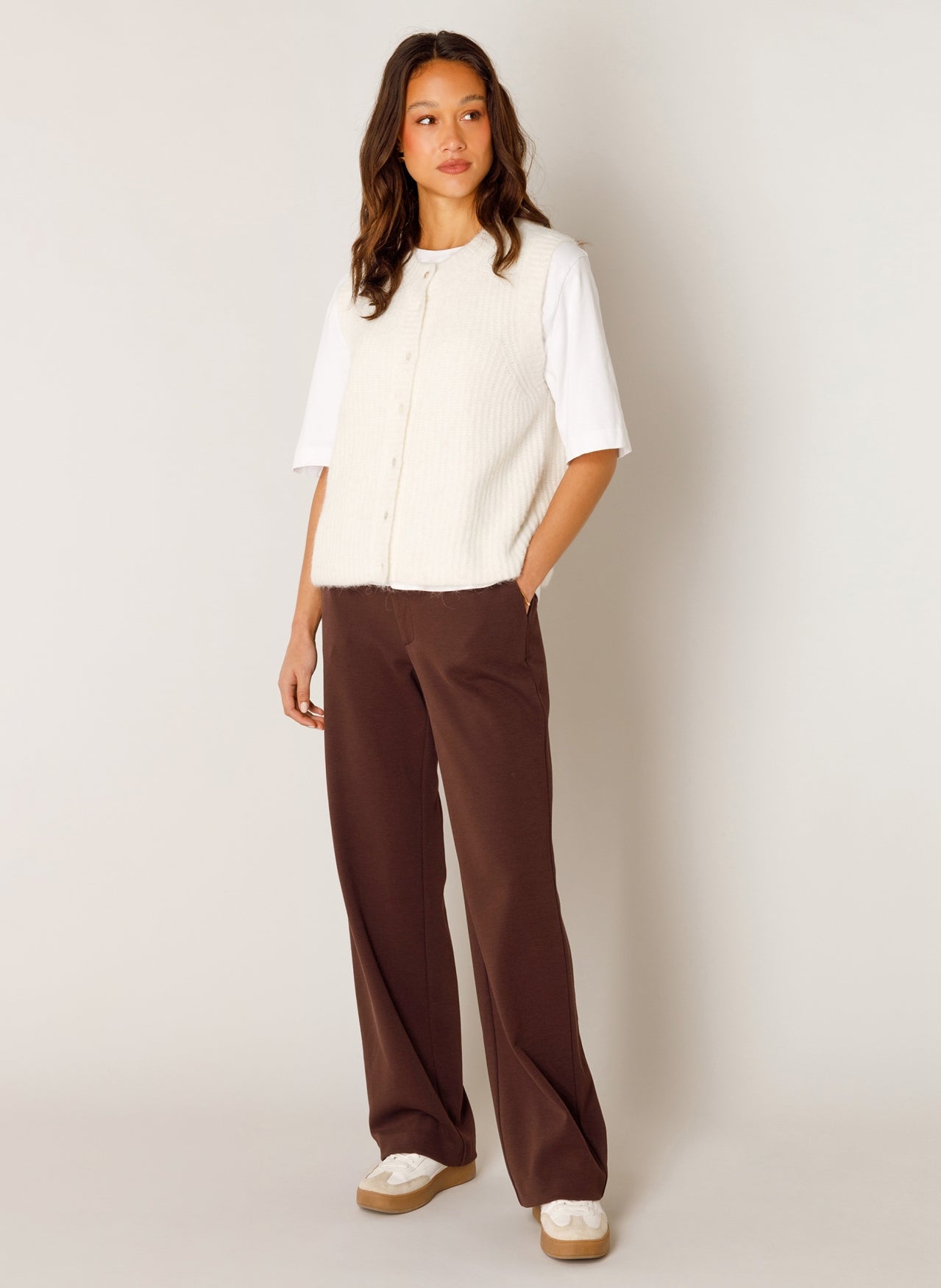 Yest Nell layering knit in grey melange