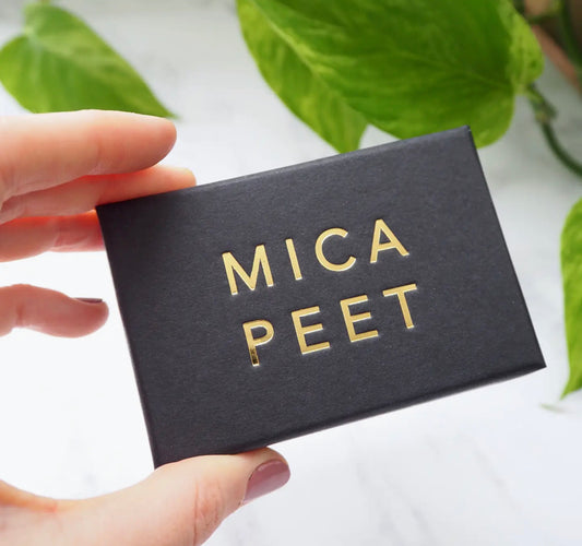 Mica Peet branded gift box
