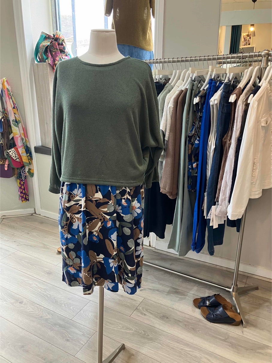 Lily & Me Penny plain knit in laurel green - [shop_name Strathaven] [womens clothing]