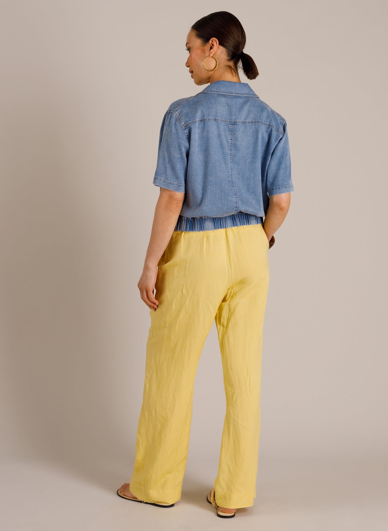 Yest Kamil denim blouse with fancy buttons - [shop_name Strathaven] [womens clothing]