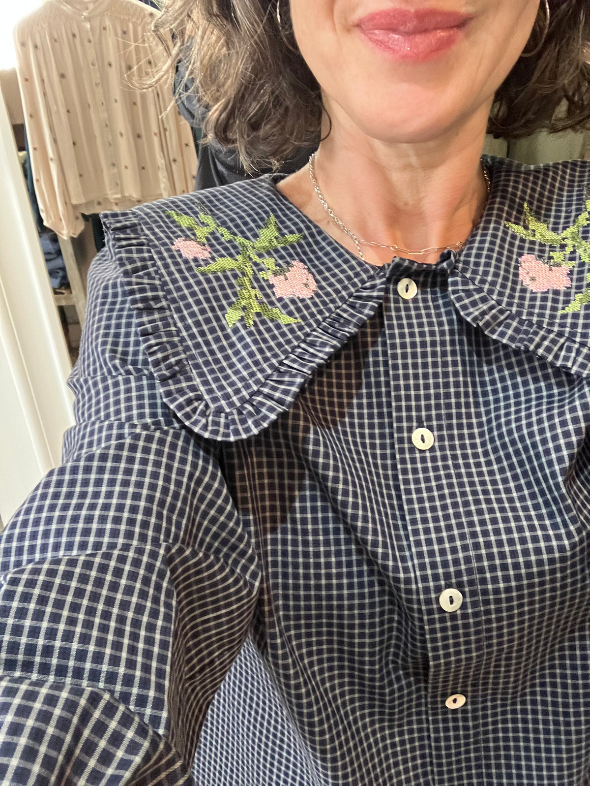 Numph Nuriya blouse in salute blue