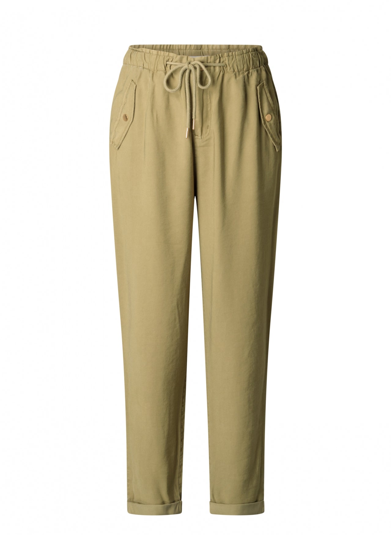 Yest Ilyana tapered trouser in olive - [shop_name Strathaven] [womens clothing]