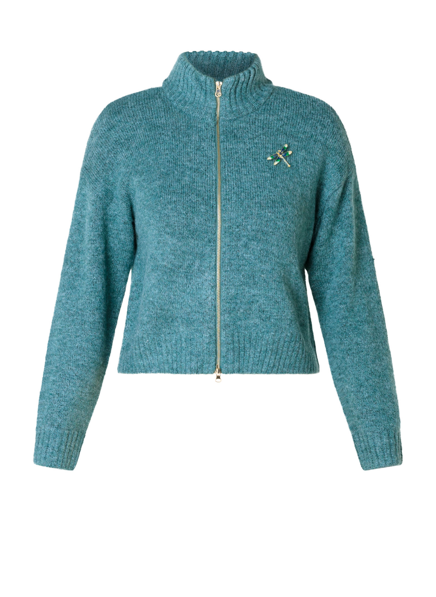 Yest Donika zipped cardigan in teal