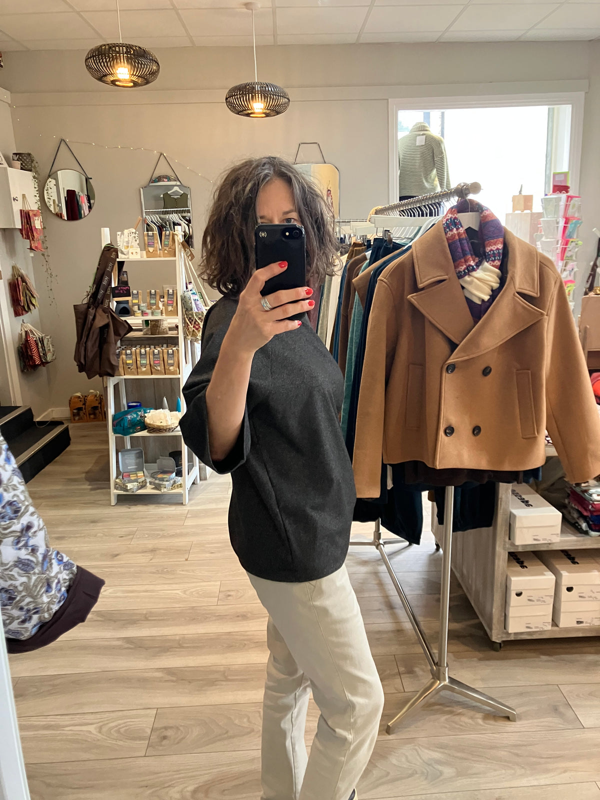 Soya Concept Heika top in dark earth melange - [shop_name Strathaven] [womens clothing]