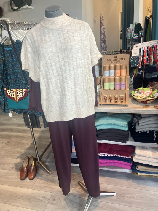 Fransa Sanny vest knit in oatmeal melange - [shop_name Strathaven] [womens clothing]