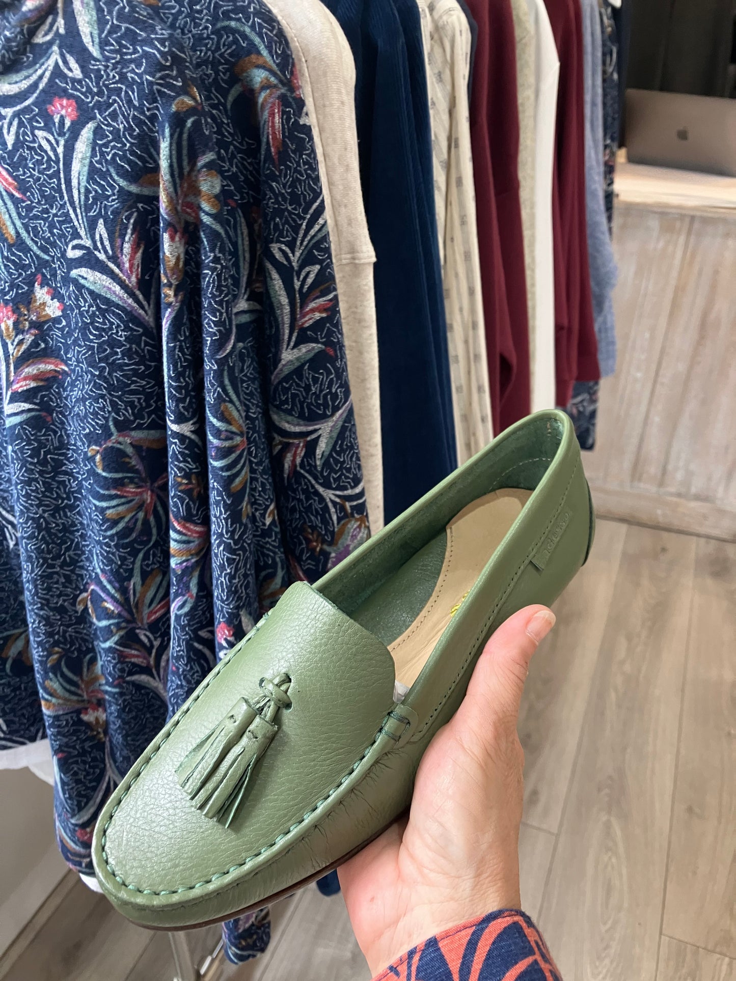 Adesso Tate loafer in moss green