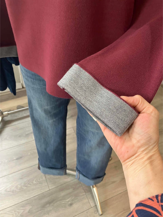 Yest Brenna sweater in wine red
