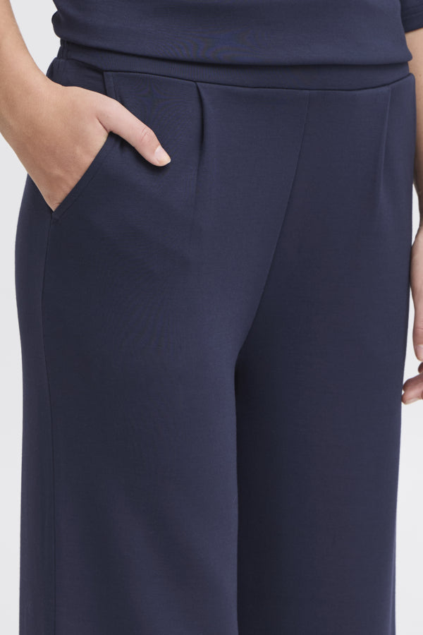 Fransa Aurora navy trousers - shorter length - [shop_name Strathaven] [womens clothing]