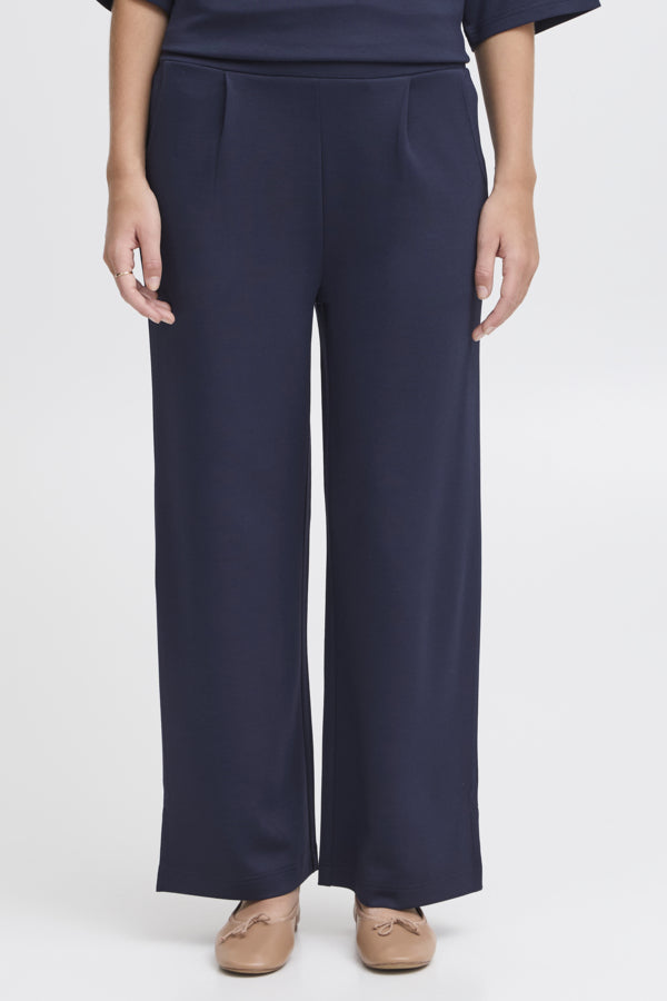 Fransa Aurora navy trousers - shorter length - [shop_name Strathaven] [womens clothing]