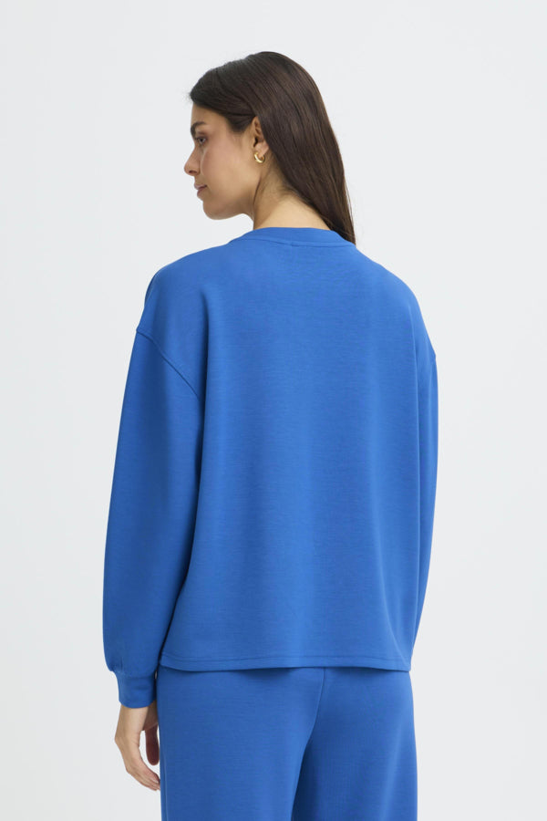 Fransa Aurora Sweatshirt in bright blue