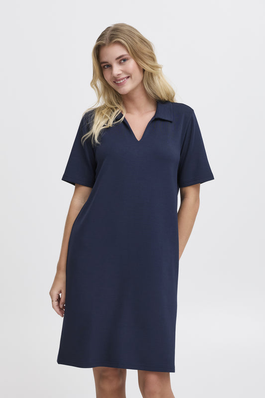 Fransa Aurora dress in navy