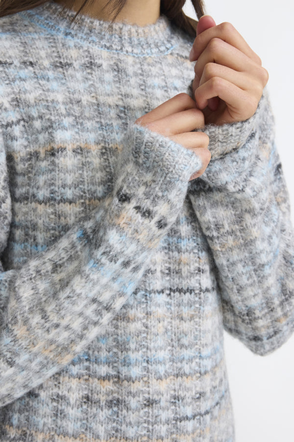 Fransa Dora sweater in light grey melange