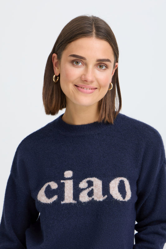 Fransa Florence sweater in salute