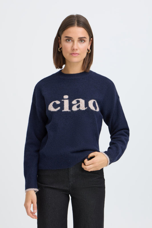 Fransa Florence sweater in salute