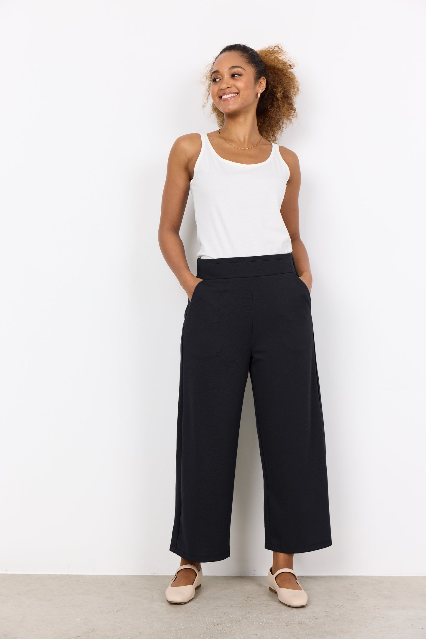 Soya Concept Pylle vest top in off white - [shop_name Strathaven] [womens clothing]