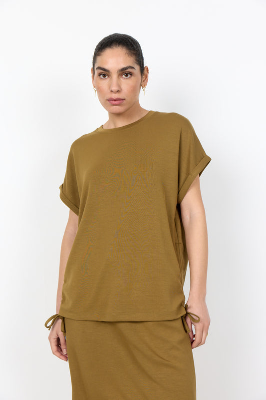 Soya Concept Banu top in khaki - [shop_name Strathaven] [womens clothing]