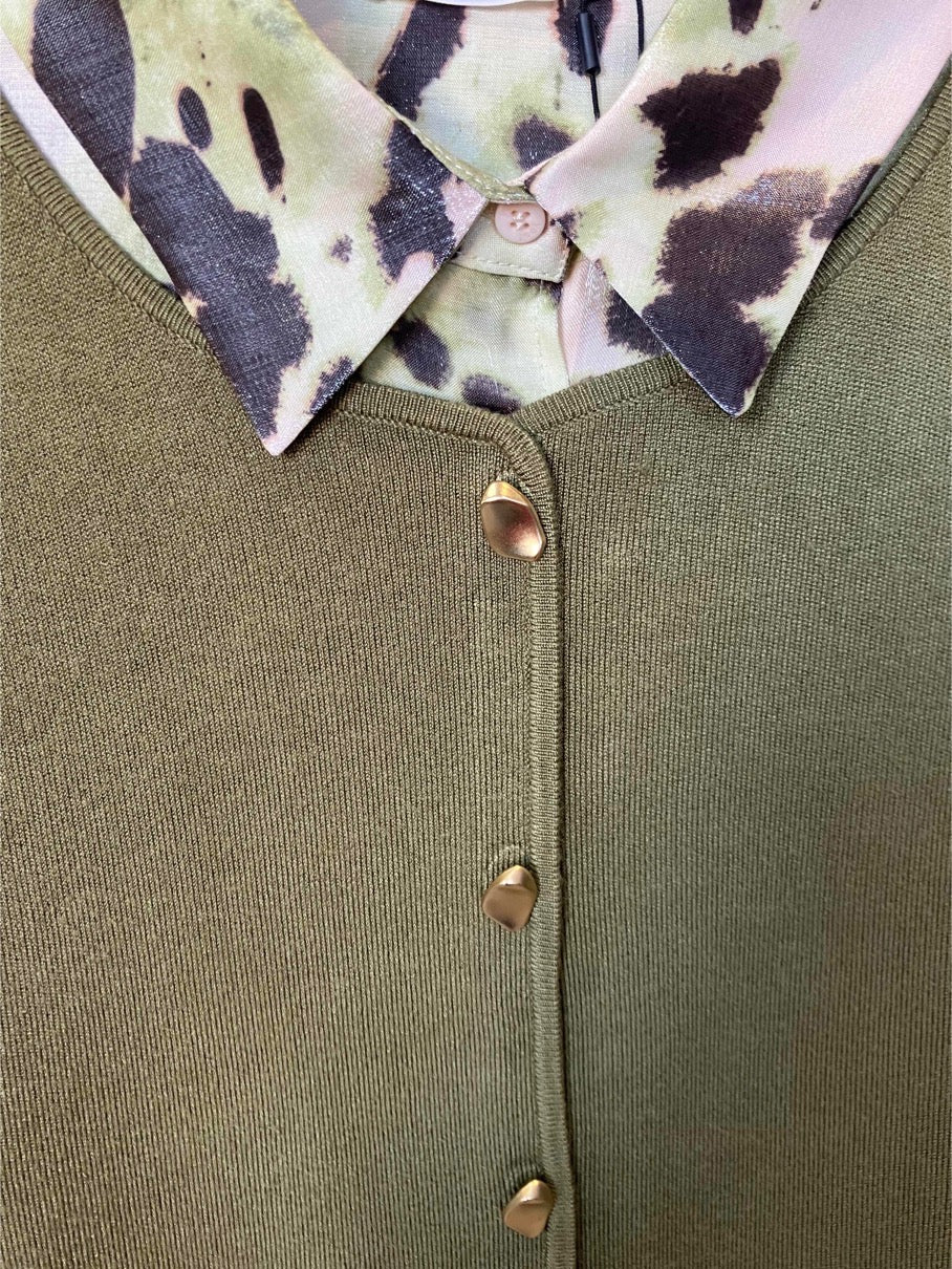 Ianka vest knit in olive - [shop_name Strathaven] [womens clothing]