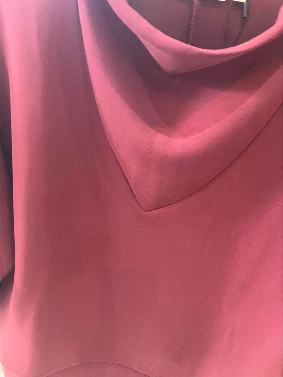 Yest Sally cowl neck dressy top in wine red