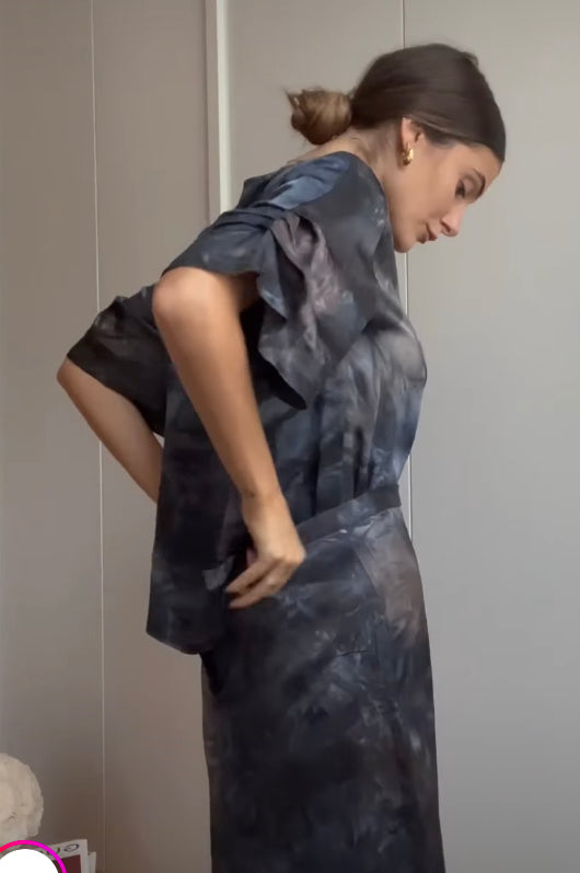 Paz Torras Azul viscose blouse