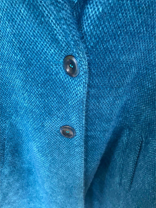 Paz Torras teal blue smart coat