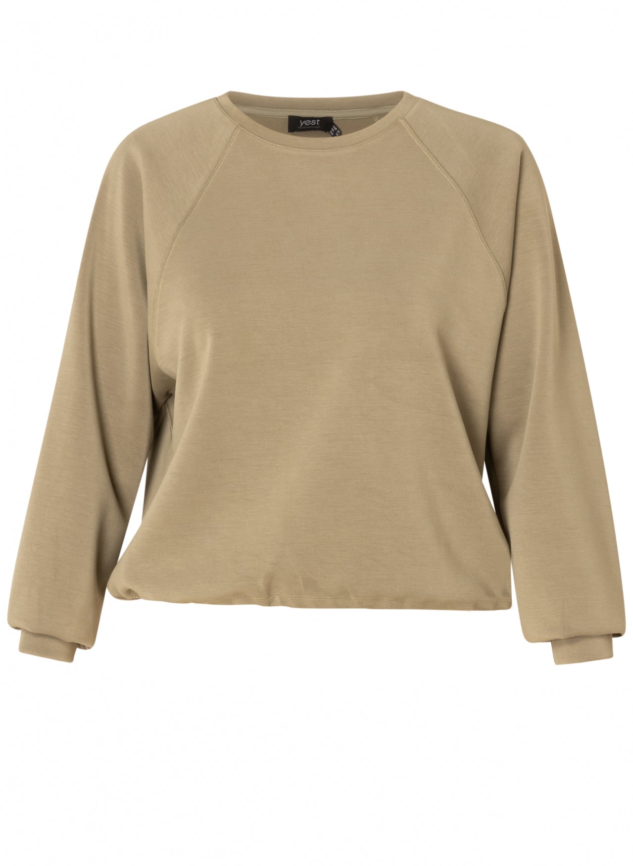 Beige sweatshirt on a white background