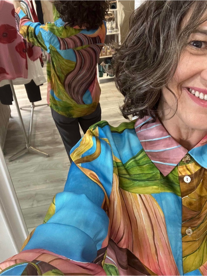 Numph Nujia blouse in aquarius