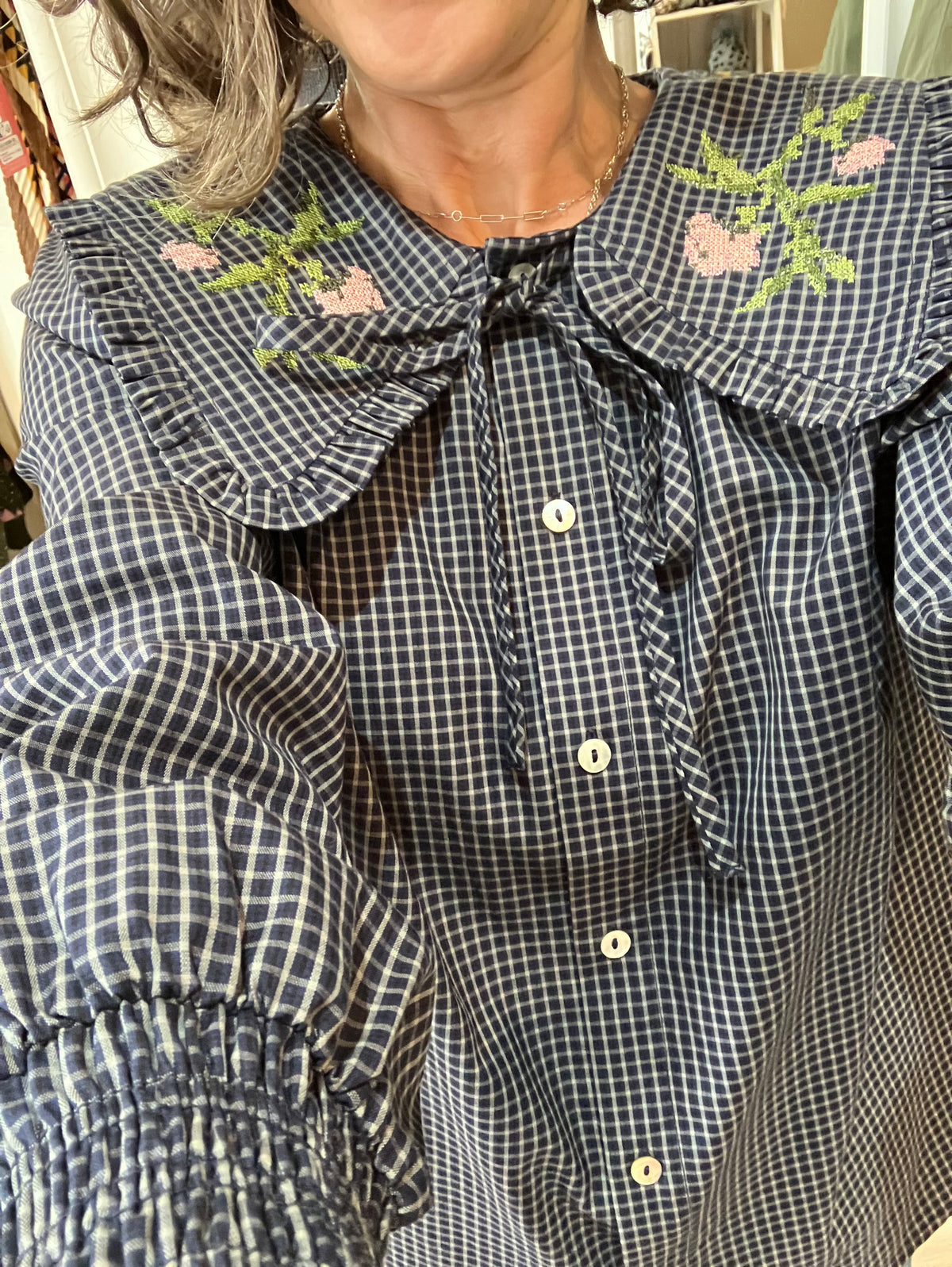 Numph Nuriya blouse in salute blue