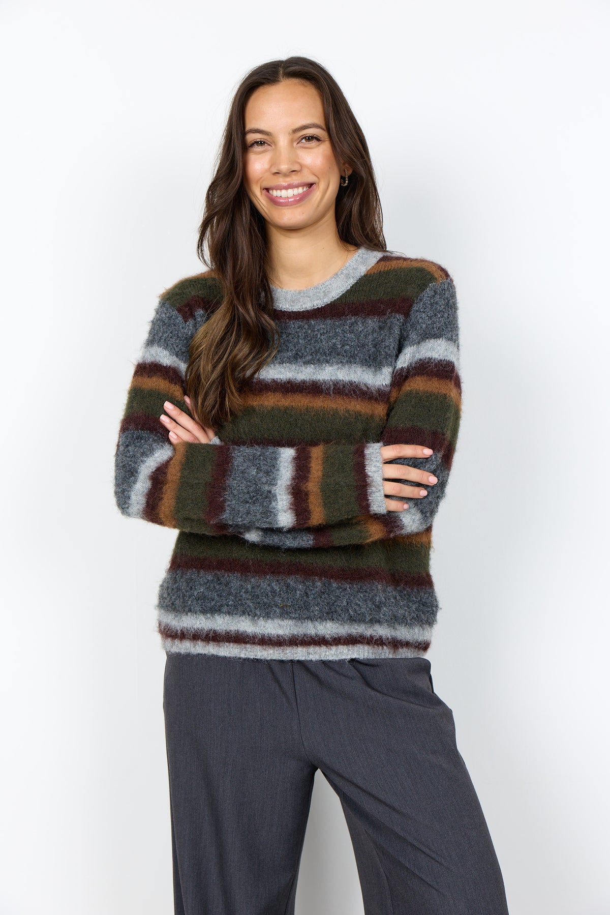 Soya Concept Hadil striped cosy sweater - [shop_name Strathaven] [womens clothing]