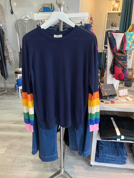 Sugarhill Brighton Rita striped sleeve sweater