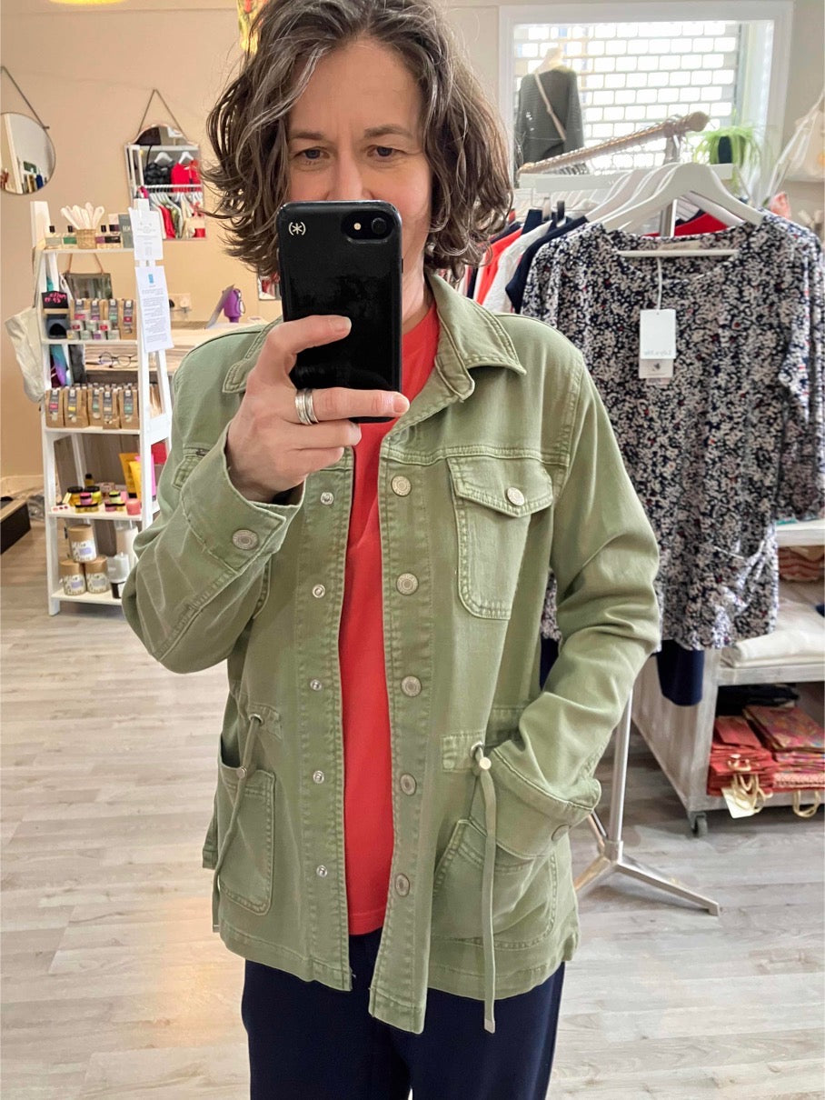 Red Button Robie teagreen denim jacket