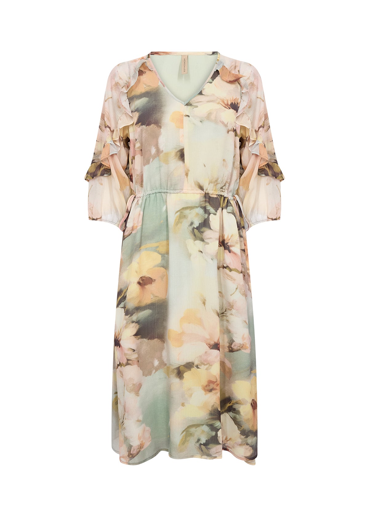 Soya Concept Carmen floaty dress in bok choi - [shop_name Strathaven] [womens clothing]