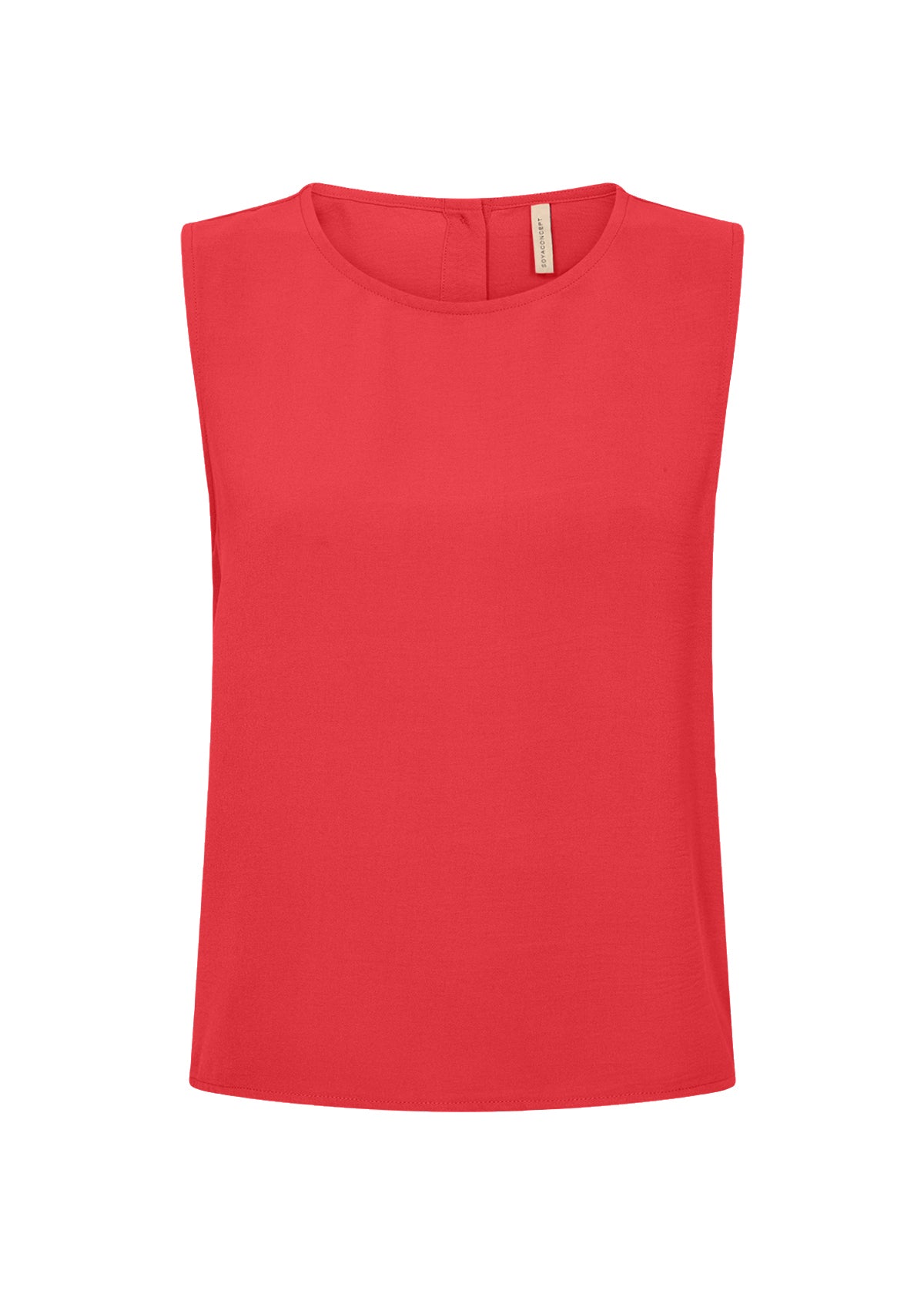Soya Concept Cath button back top in red - [shop_name Strathaven] [womens clothing]