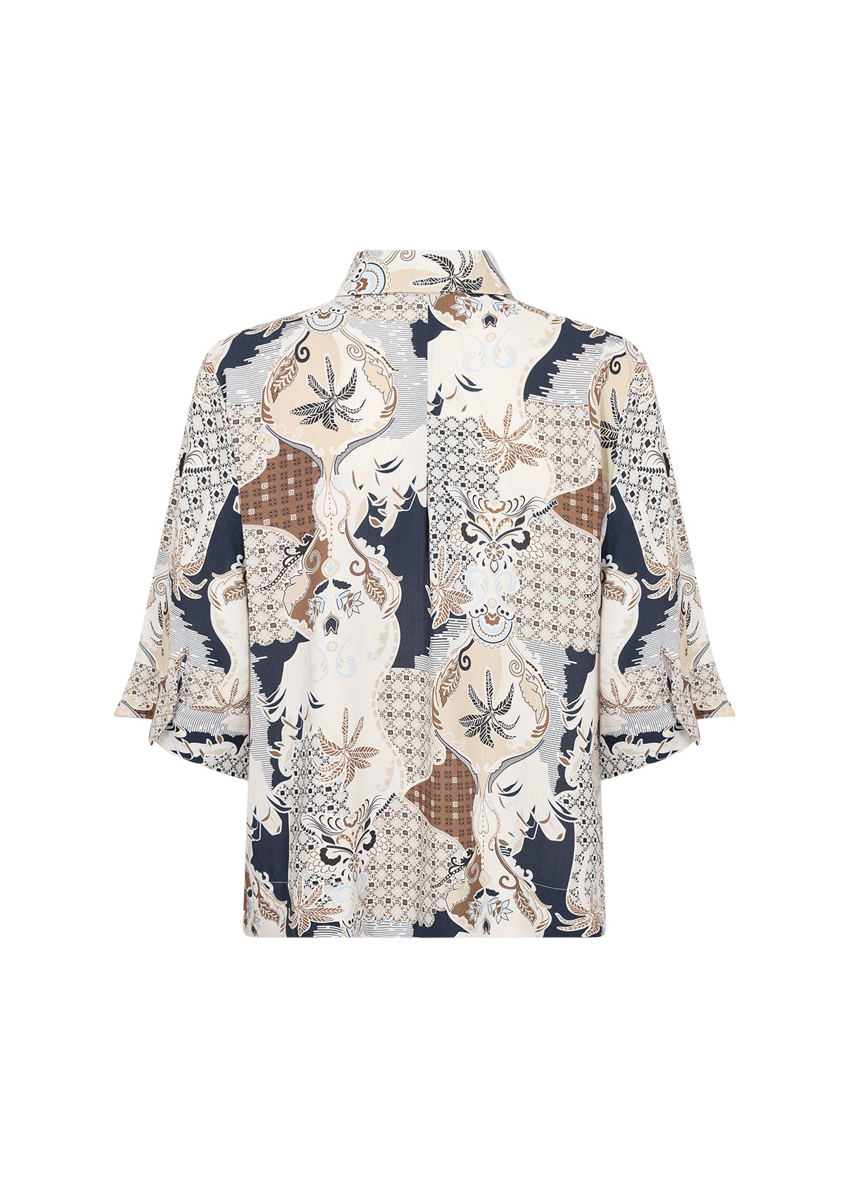Soya Concept Fenna blouse in navy and mocha - [shop_name Strathaven] [womens clothing]