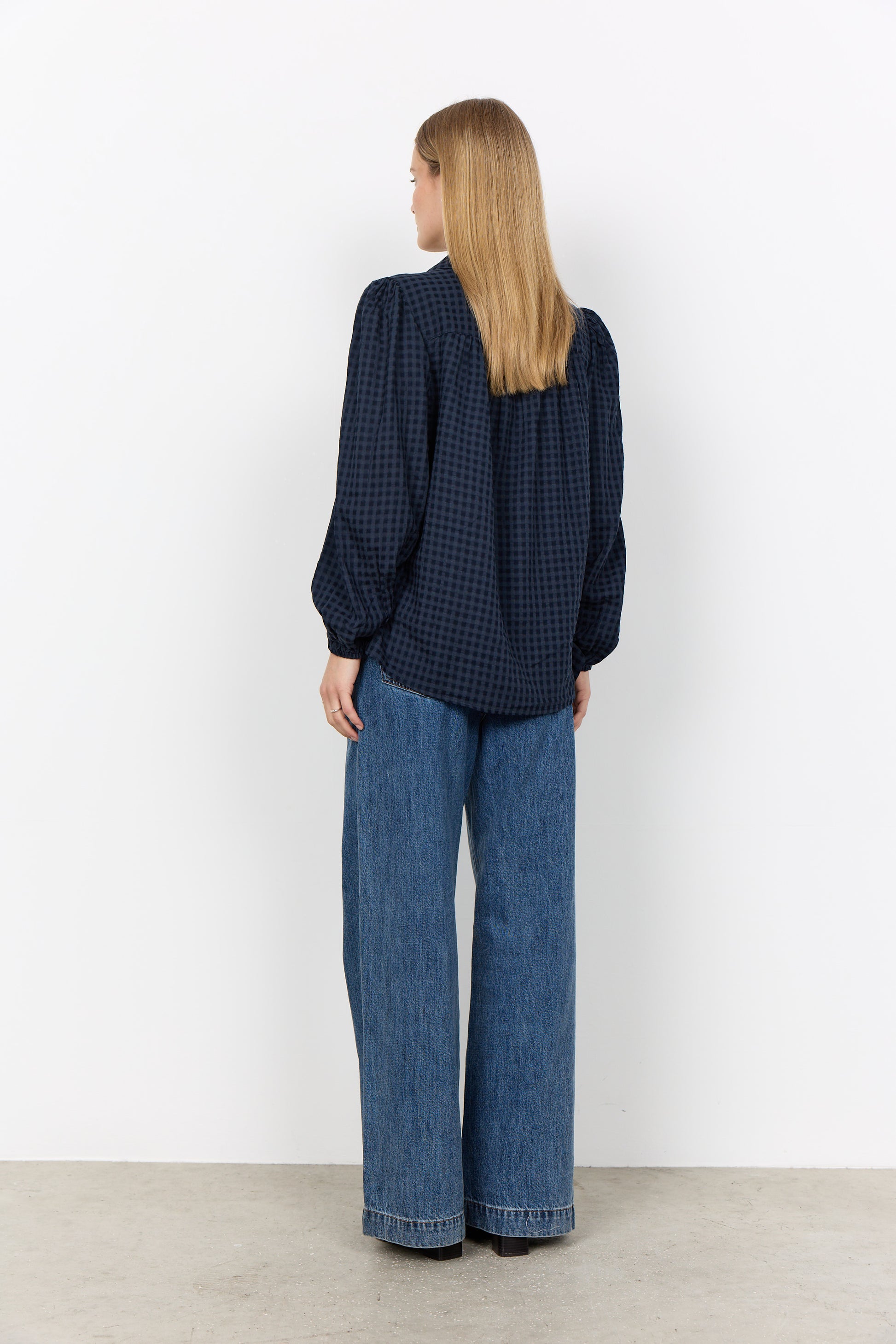 Soya Concept Heina blue checked blouse - [shop_name Strathaven] [womens clothing]