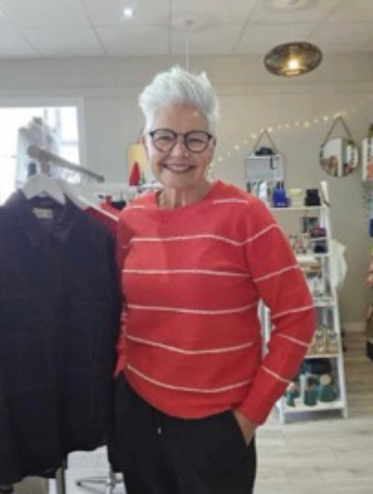 Fransa Kendra sweater in mars red