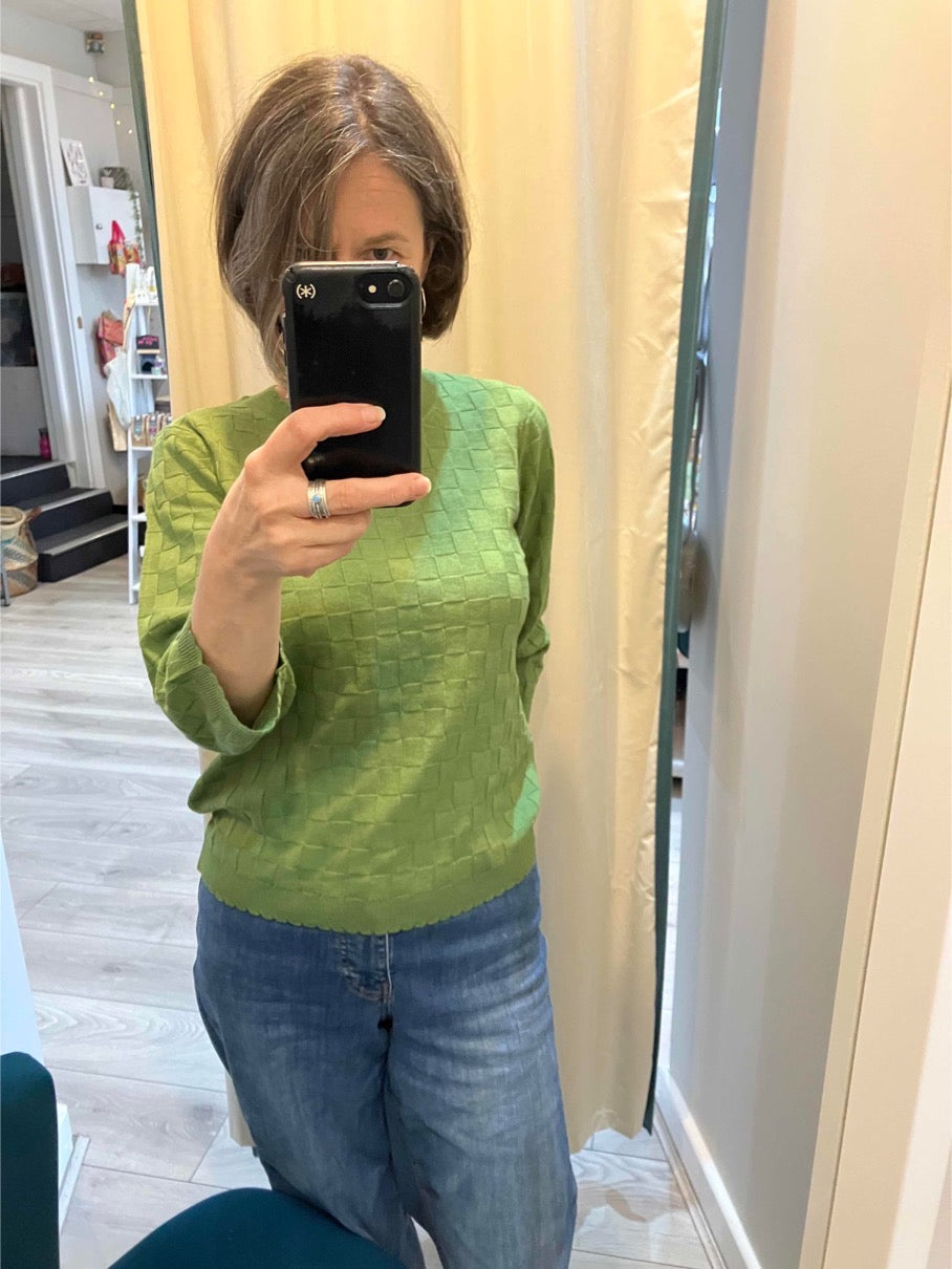 Numph Nutika sweater in forest green - [shop_name Strathaven] [womens clothing]