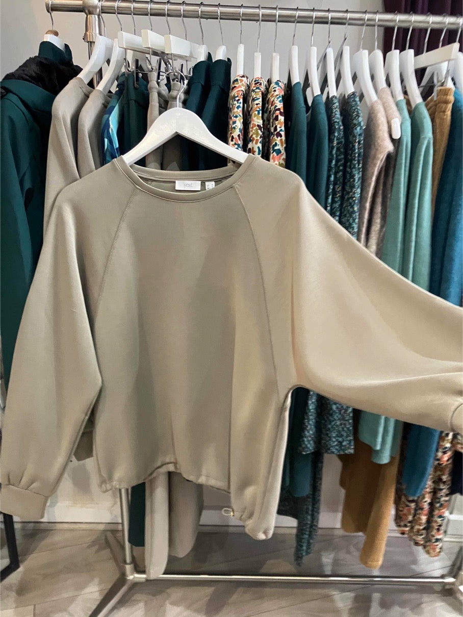 Yest Carlotta sweat top in sage