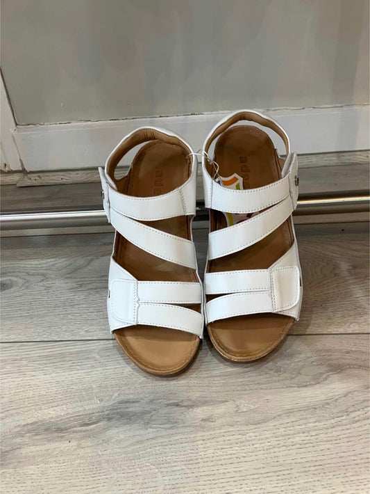Adesso Luma white leather sandal - [shop_name Strathaven] [womens clothing]