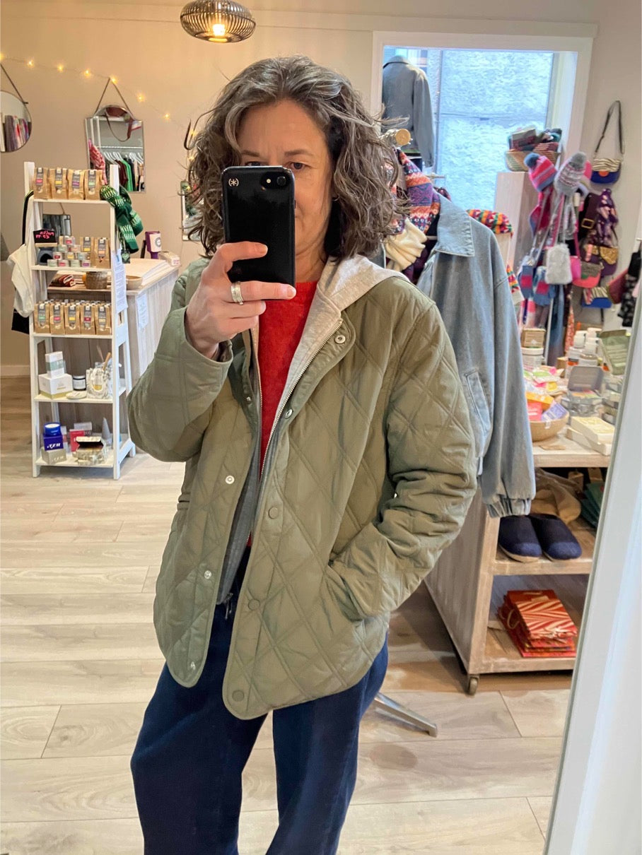 Fransa Paityn jacket in smoky olive