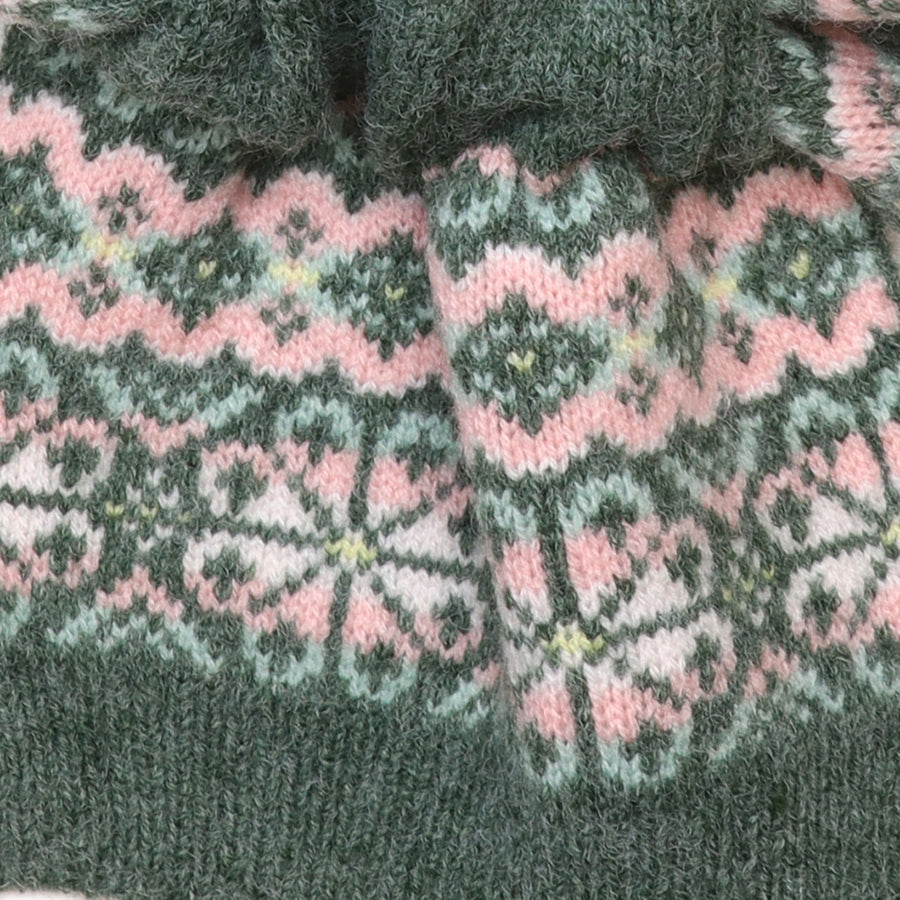 POM Agnes sage & pink pull through scarf - [shop_name Strathaven] [womens clothing]