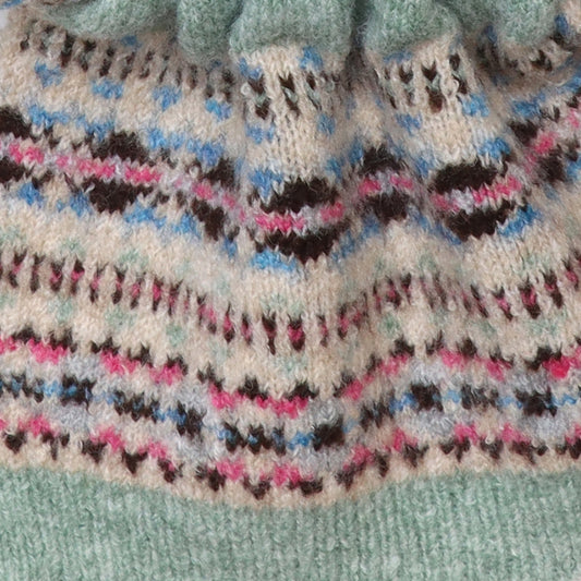POM Iris oatmeal & mint pull through scarf - [shop_name Strathaven] [womens clothing]