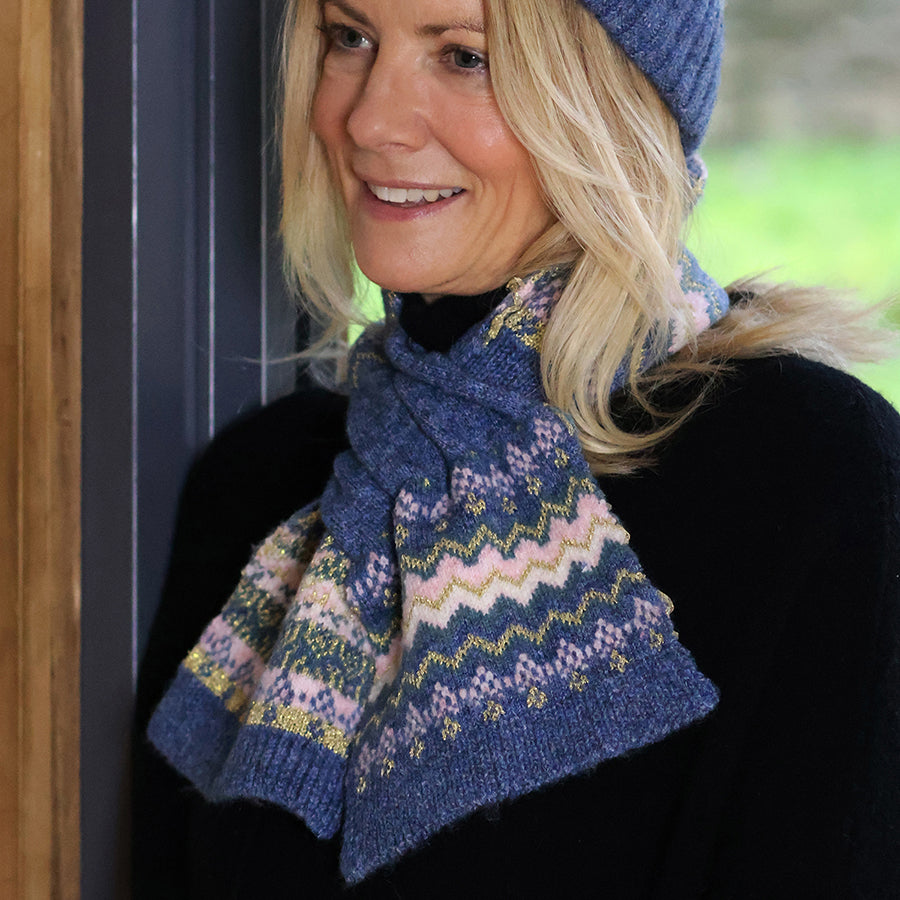 POM Sofia zig zag pull through scarf - [shop_name Strathaven] [womens clothing]