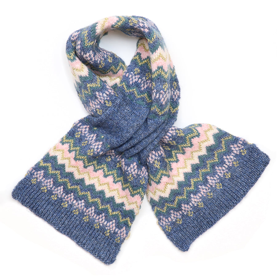 POM Sofia zig zag pull through scarf - [shop_name Strathaven] [womens clothing]