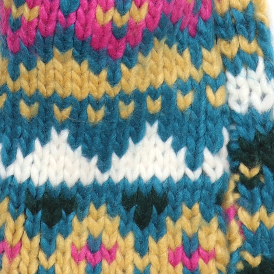 POM Valentina dark green fair isle pull through scatrf - [shop_name Strathaven] [womens clothing]