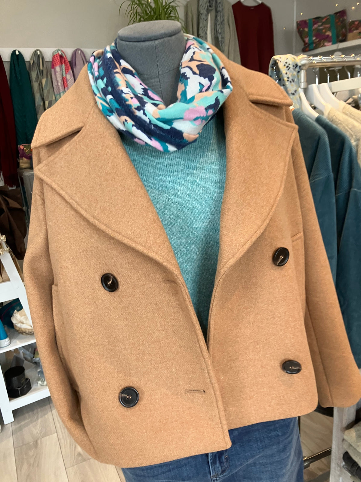 Lily & Me Elodie sweater in sea blue - [shop_name Strathaven] [womens clothing]